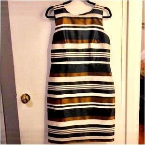 ANN TAYLOR wide stripes dress